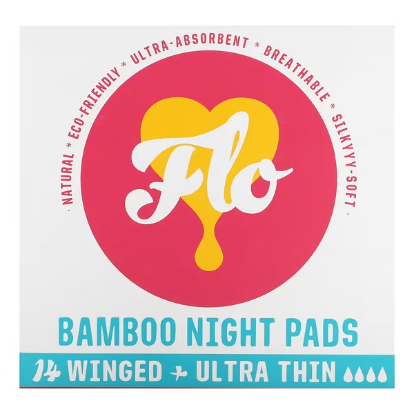 Absorbante lungi de noapte cu aripioare din bambus