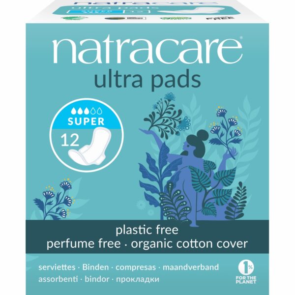 Absorbante super cu aripioare cu strat de bumbac organic