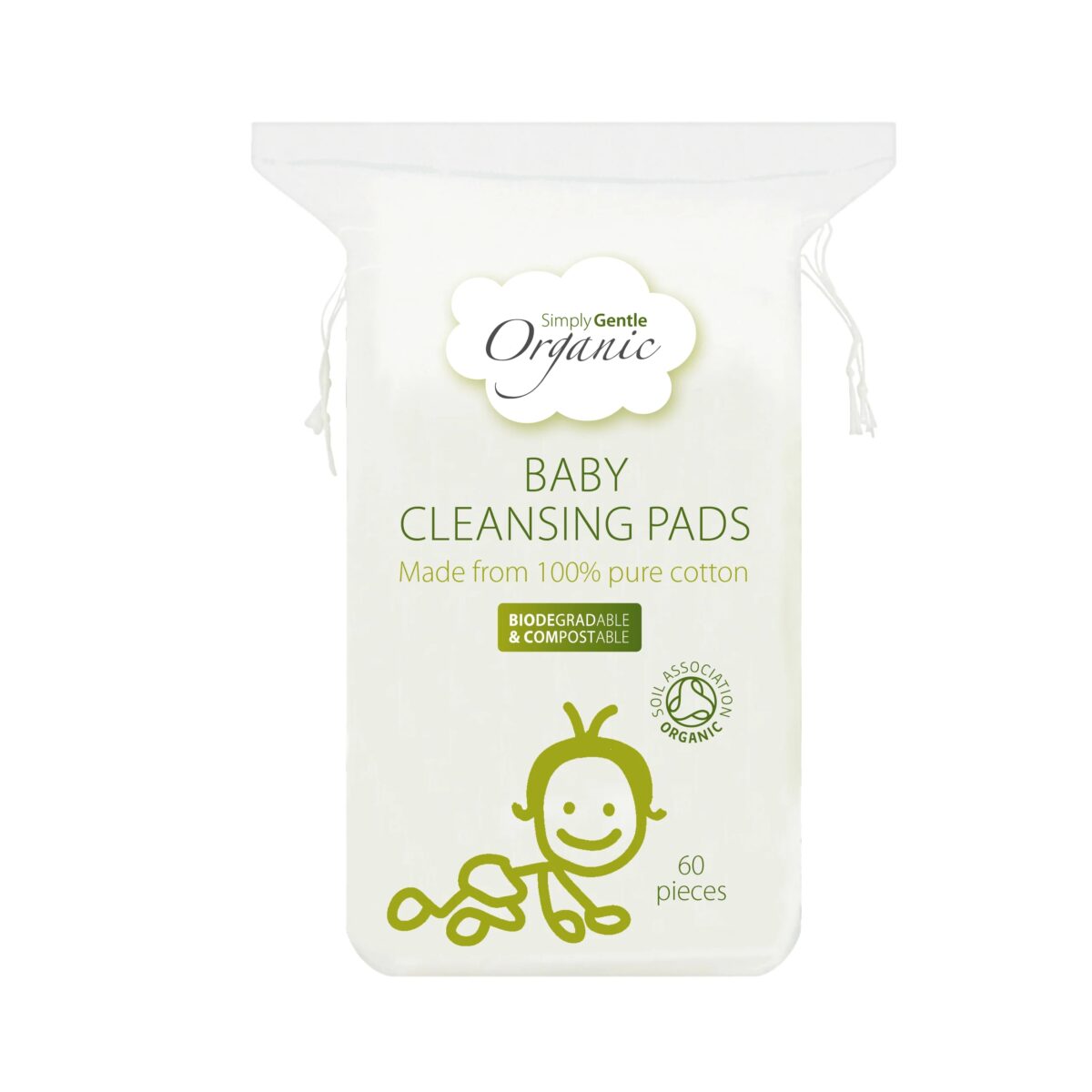 Dischete rectangulare de curatare din bumbac organic