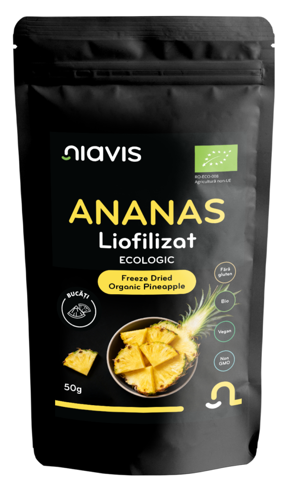 Ananas Liofilizat Bucati Ecologic/BIO 50g