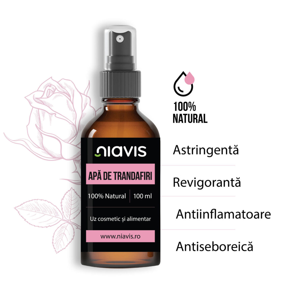 Apa de Trandafiri 100ml Apa de Trandafiri 100ml