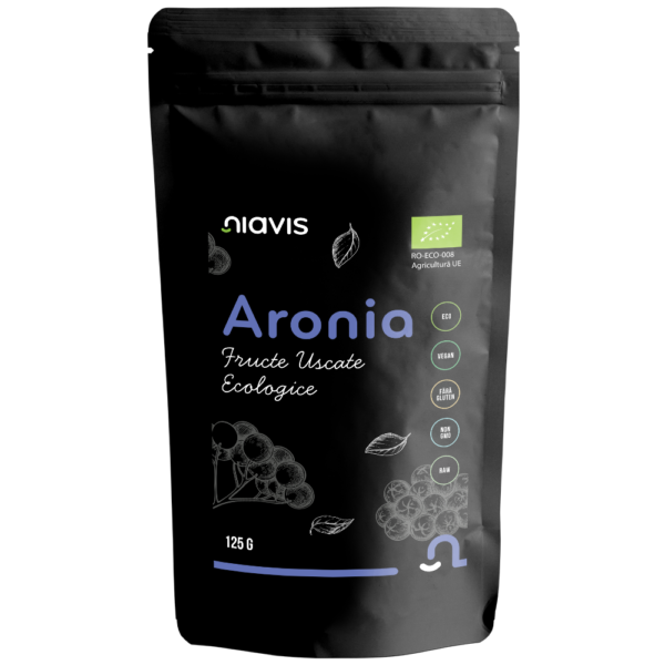 Aronia Fructe Uscate Raw Ecologice 125g