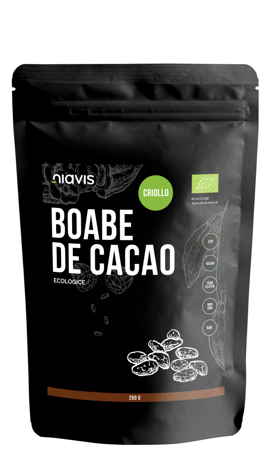 NiavisBoabe-de-Cacao-Intregi-EcologiceBio-250g Boabe de Cacao Intregi Ecologice/Bio 250g