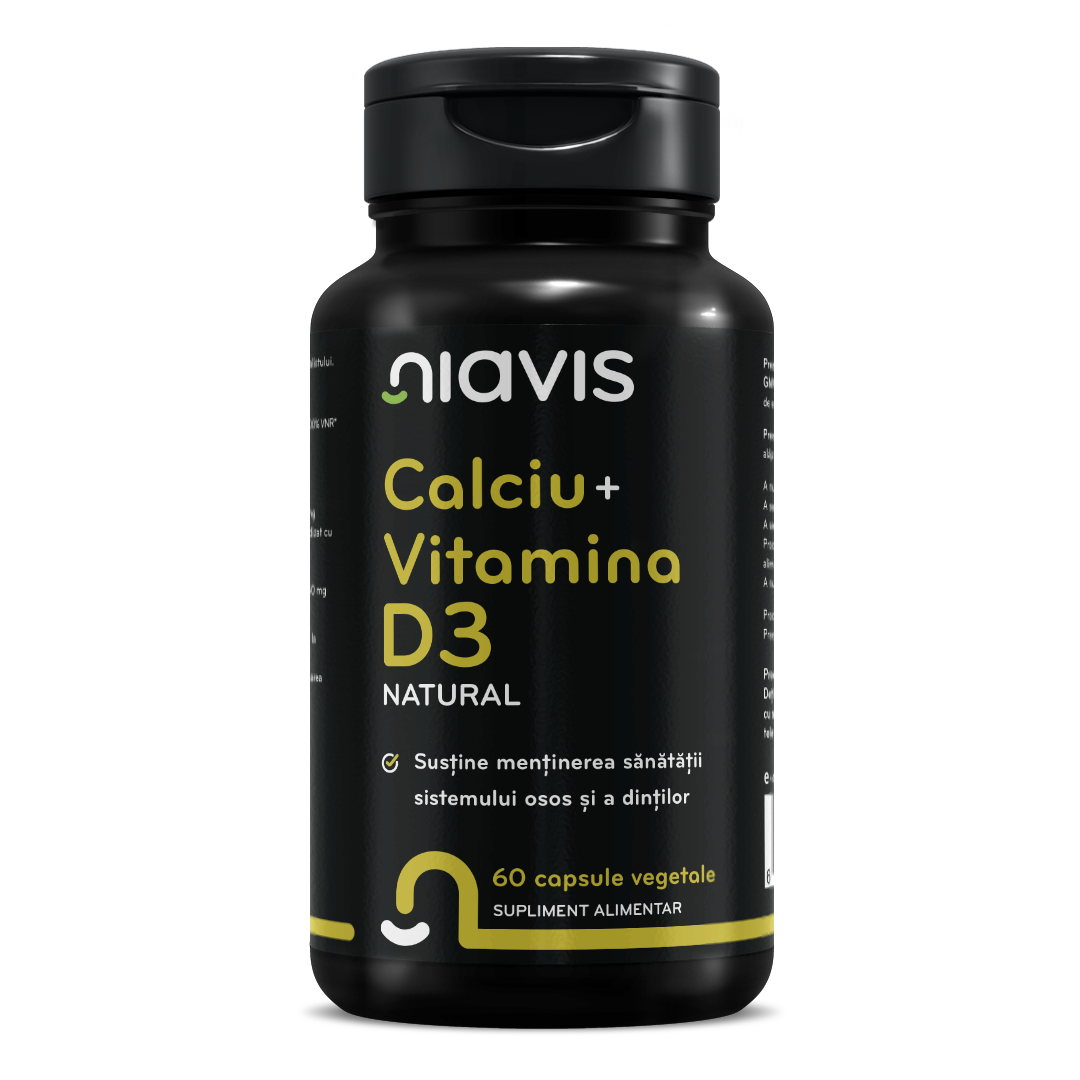 Calciu + Vitamina D3 Natural 60 cps Calciu + Vitamina D3 Natural 60 cps