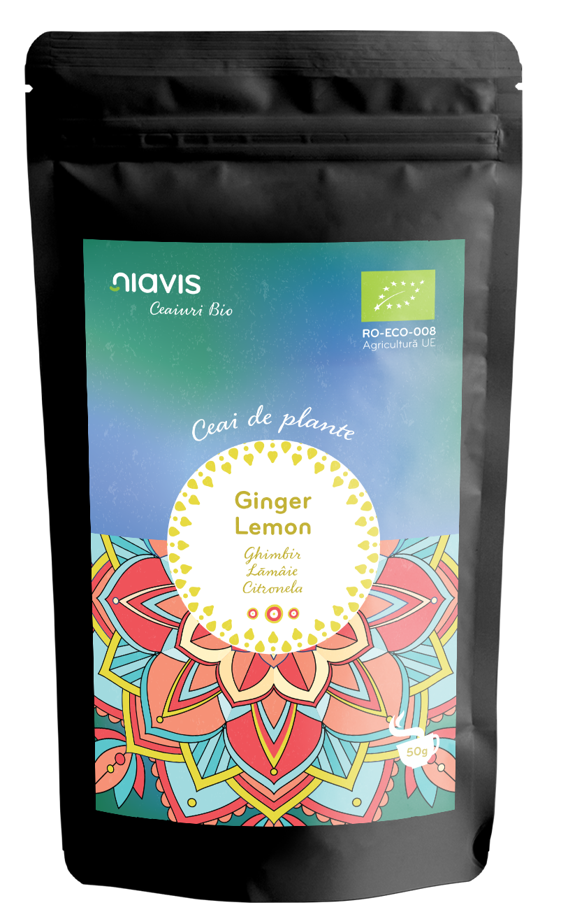 Ceai Ecologic/BIO "Ginger Lemon" 50g Ceai Ecologic/BIO "Ginger Lemon" 50g