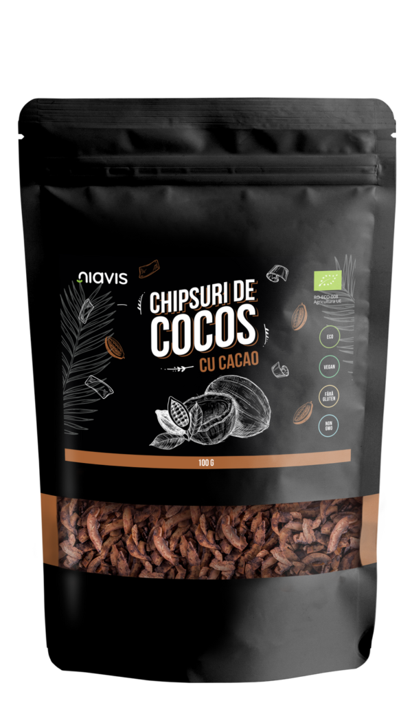 Chipsuri de Cocos cu Cacao Ecologice/Bio 100g