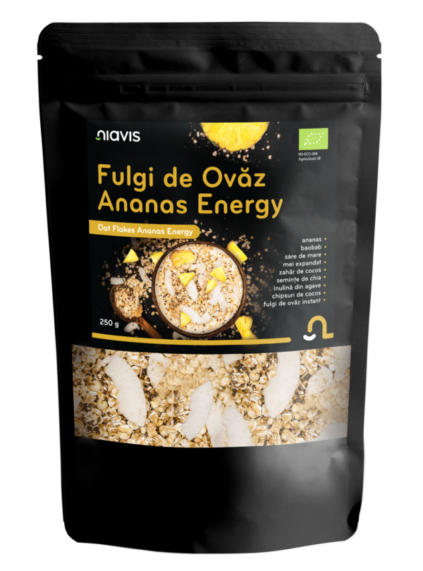 Fulgi de Ovaz Ananas Energy Ecologici 250g