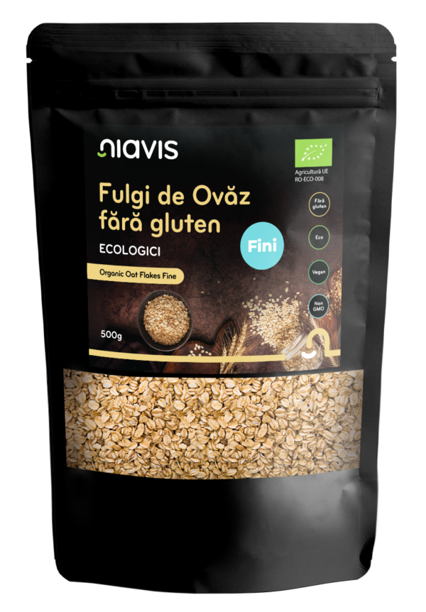 Fulgi de Ovaz Ecologici Fini fara Gluten Ecologici/BIO 500g