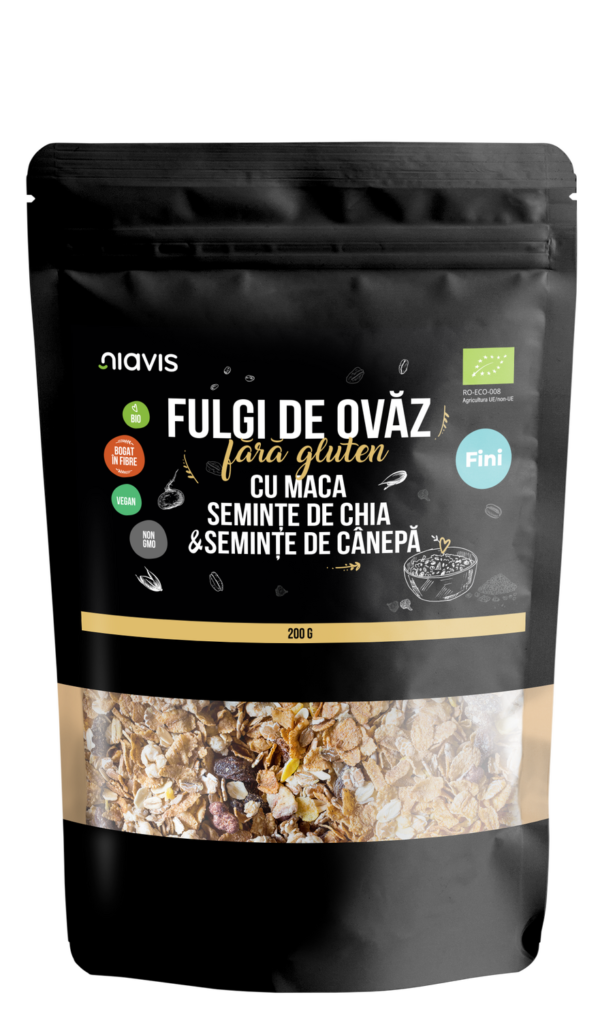 Fulgi de Ovaz Fini Fara Gluten cu Maca