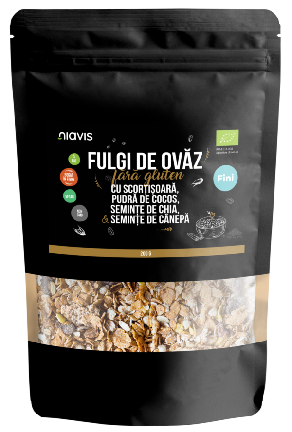 Fulgi de Ovaz Fini Fara Gluten cu Scortisoara