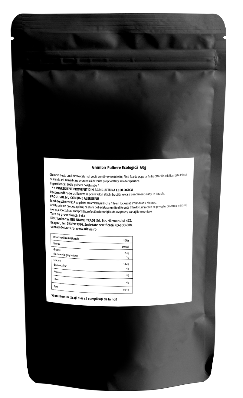 Ghimbir pulbere Ecologica/BIO 60g Ghimbir pulbere Ecologica/BIO 60g