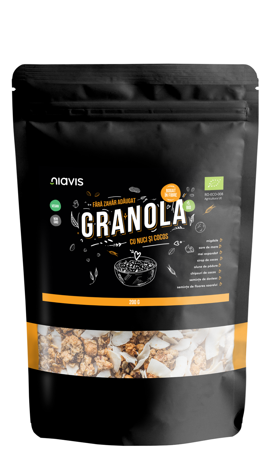 Granola cu Nuci si Cocos Ecologica/BIO 200g Granola cu Nuci si Cocos Ecologica/BIO 200g
