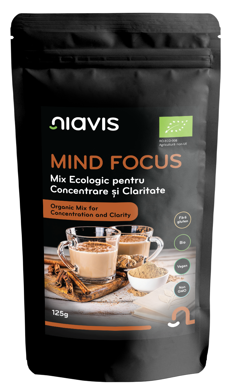 MIND FOCUS - Mix Ecologic pentru Concentrare si Claritate 125g MIND FOCUS - Mix Ecologic pentru Concentrare si Claritate 125g