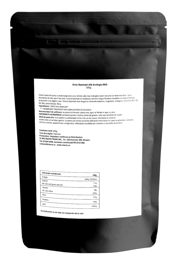 Orez Basmati Alb Ecologic/BIO 500g