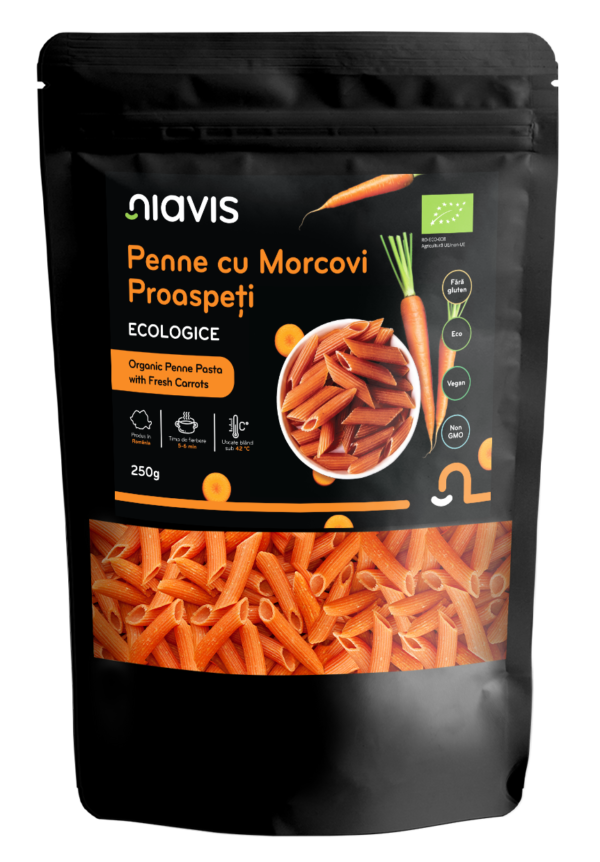 Penne cu Morcovi Proaspeti Ecologice 250g