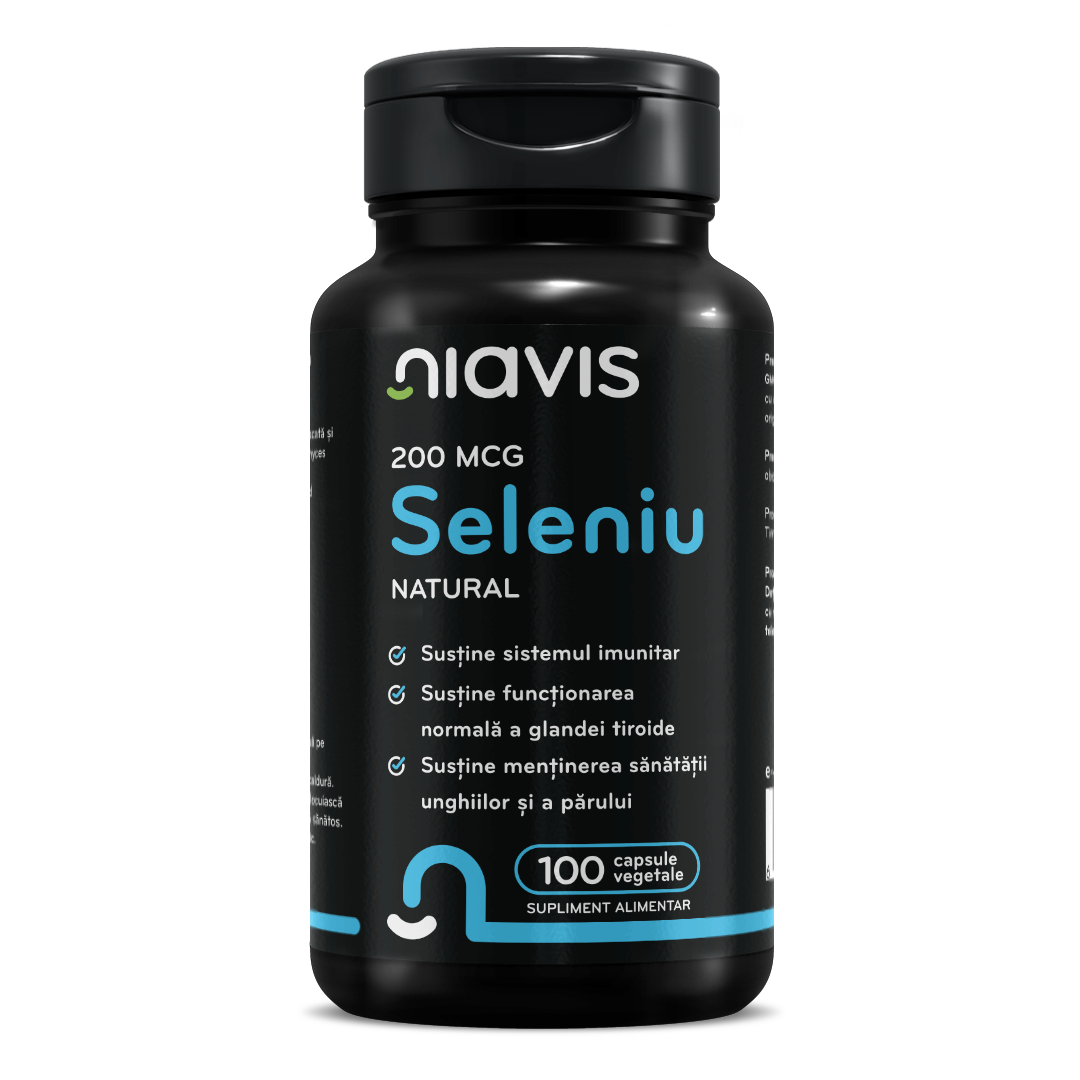 NiavisSeleniu-Natural-200mcg-100-cps Seleniu Natural 200mcg 100 cps