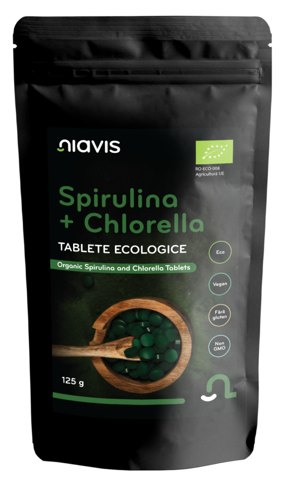 Spirulina + Chlorella Tablete Ecologice/BIO 125g