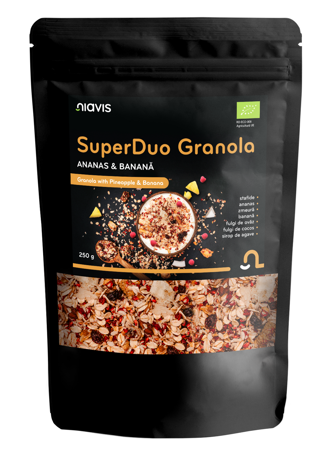SuperDuo Granola - Ananas & Banana Ecologica 250g SuperDuo Granola - Ananas & Banana Ecologica 250g