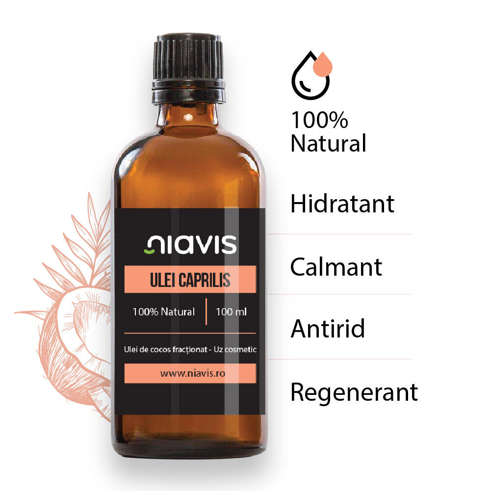 Ulei Caprilis (Ulei de Cocos Fractionat) 100ml Ulei Caprilis (Ulei de Cocos Fractionat) 100ml
