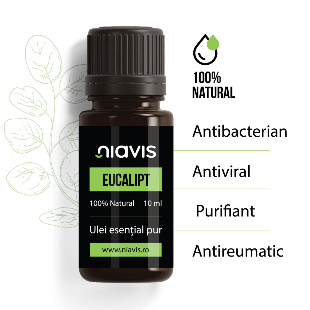 Ulei Esential de Eucalipt 10ml Ulei Esential de Eucalipt 10ml