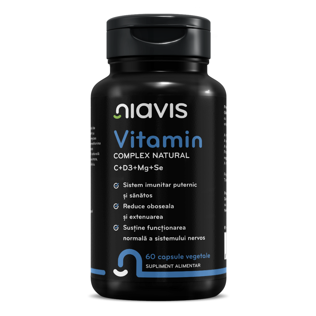 NiavisVitamin-Complex-Natural-CD3MgSe-60-cps Vitamin Complex Natural C+D3+Mg+Se 60 cps