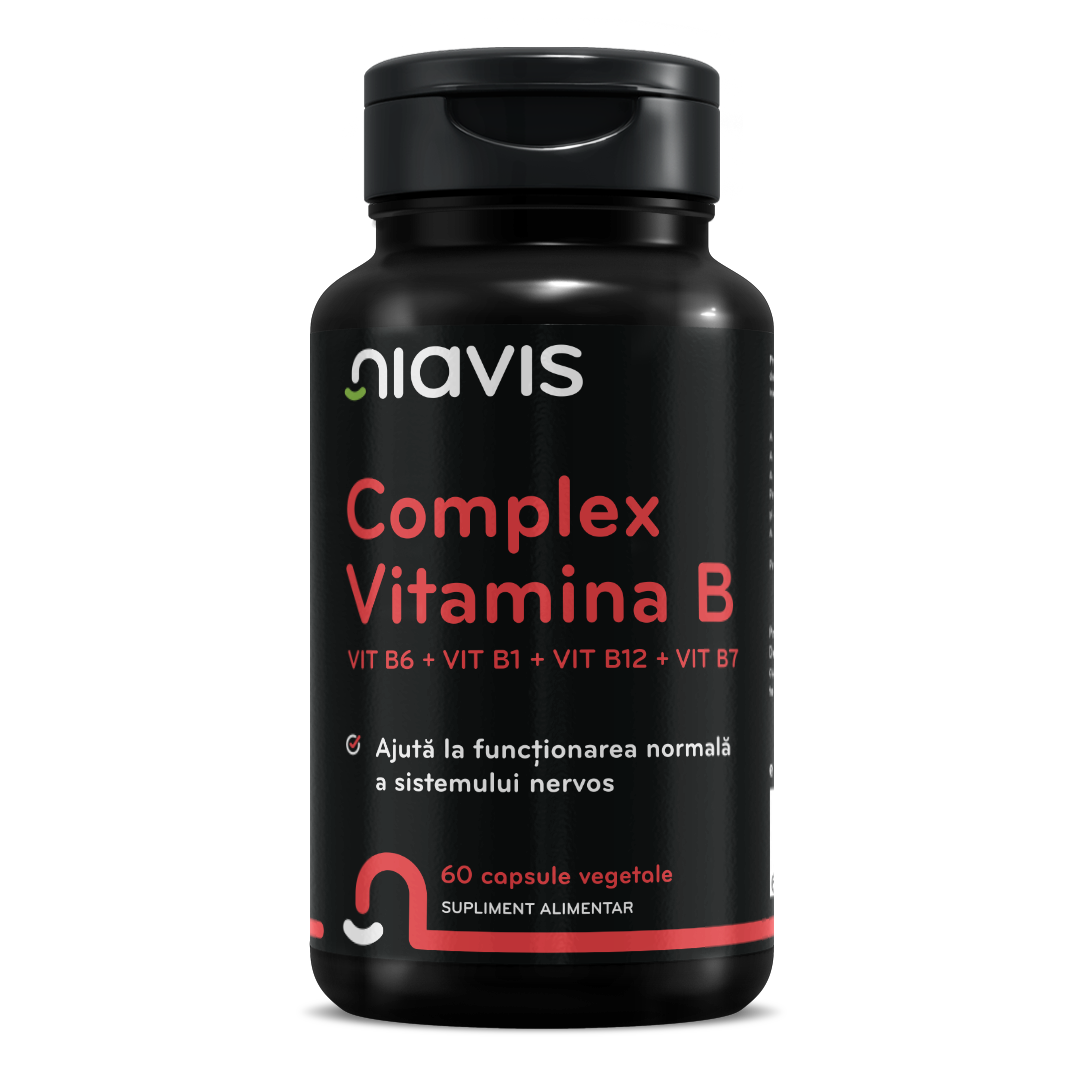 NiavisVitamina-B-Complex-Vit-B6-Vit-B1-Vit-B12-Vit-B7-60CPS Vitamina B Complex - Vit B6 + Vit B1 + Vit B12 + Vit B7 60CPS