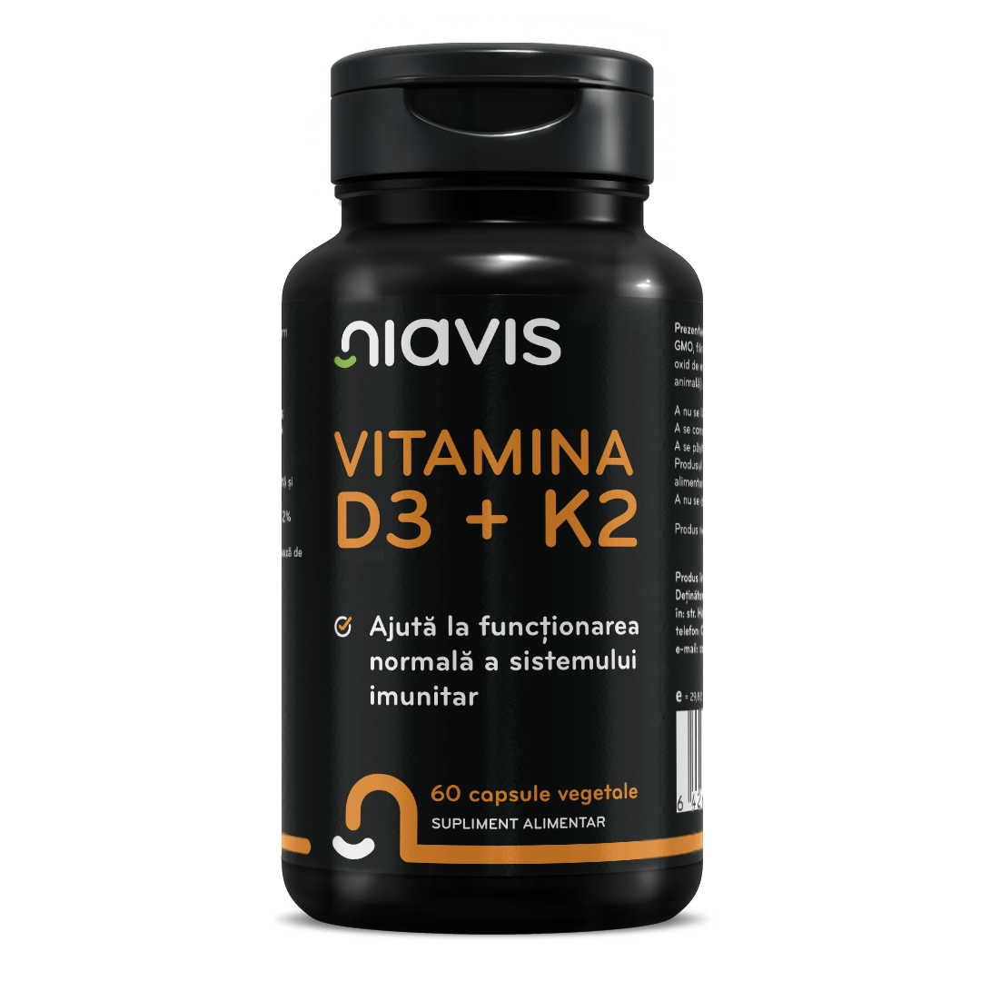 NiavisVitamina-D3-K2-60cps Vitamina D3 + K2 60cps