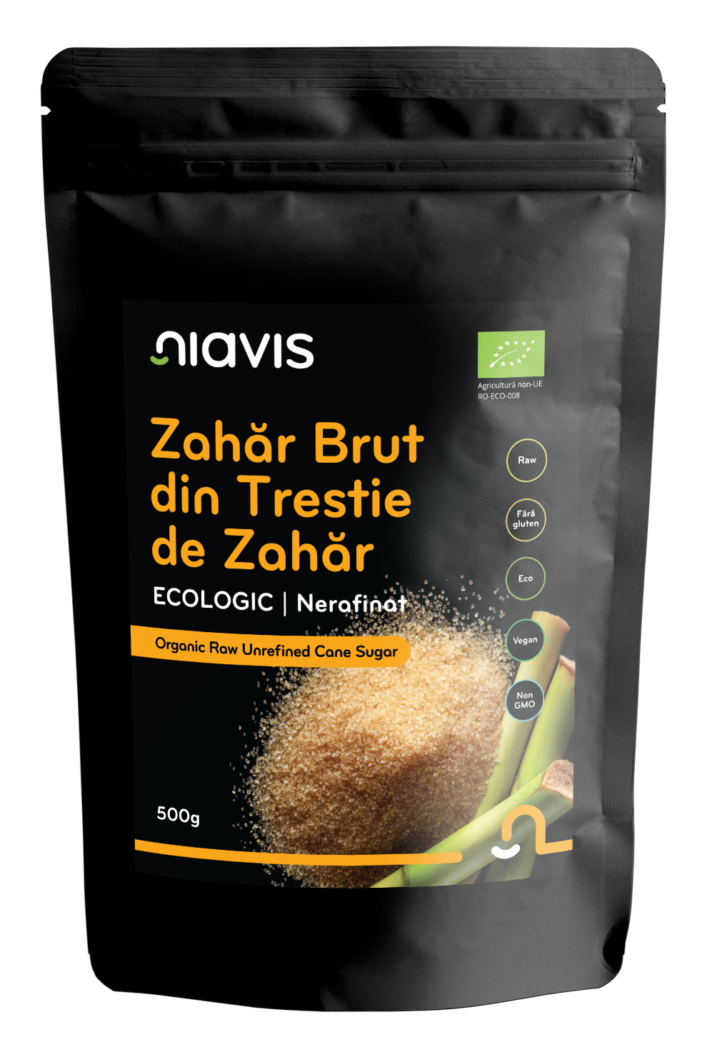 Zahar Brut din Trestie de Zahar Ecologic/BIO 500g Zahar Brut din Trestie de Zahar Ecologic/BIO 500g