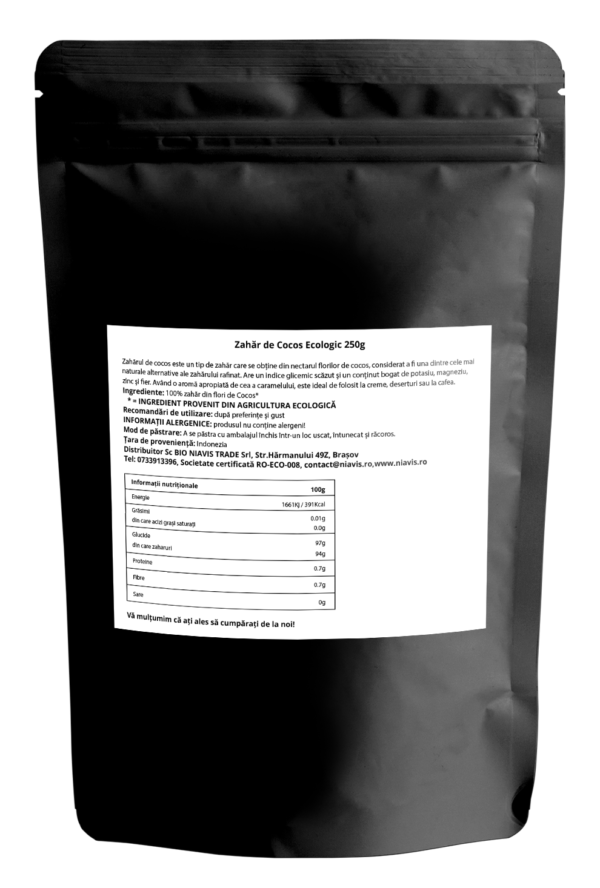 Zahar de Cocos Ecologic/BIO 250g