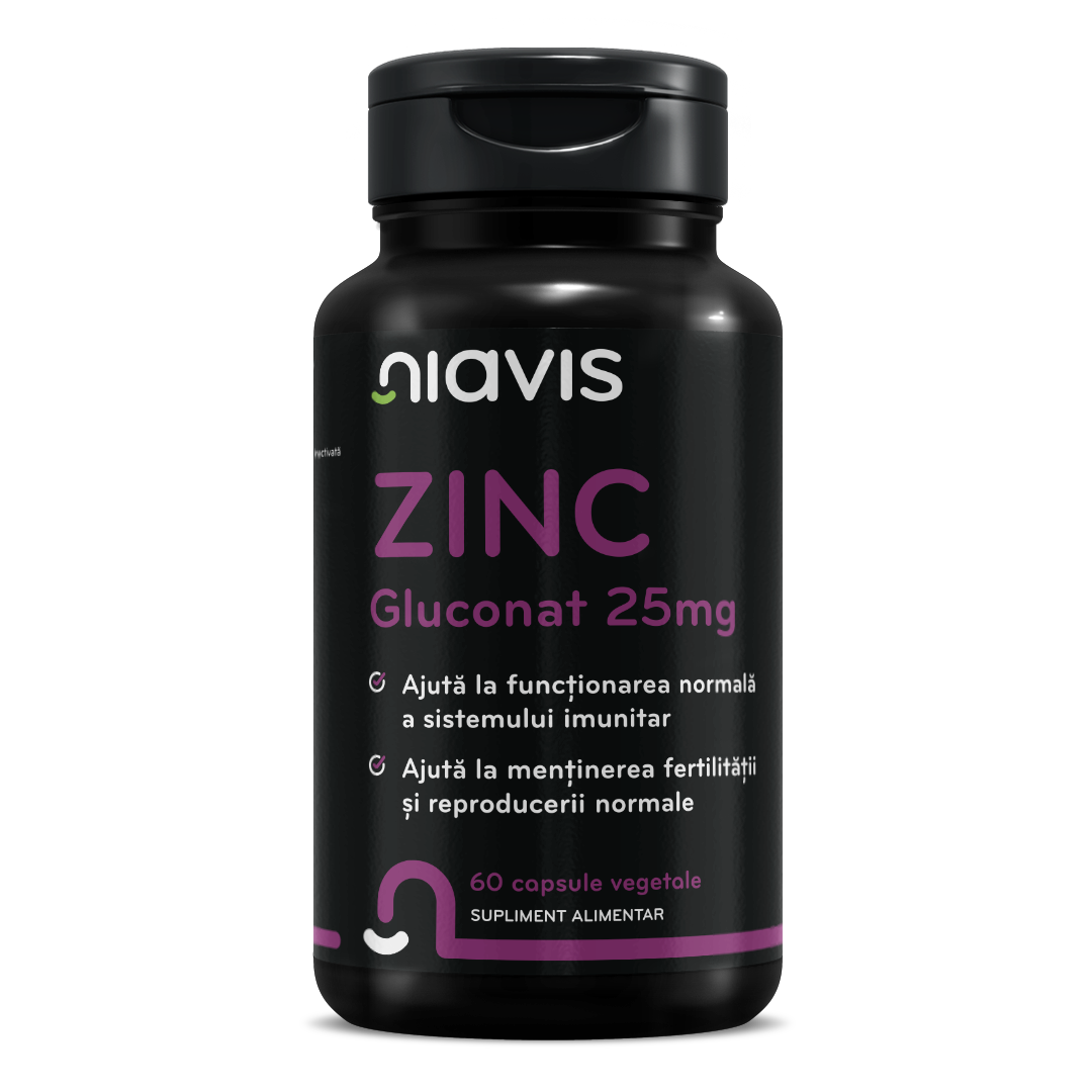 NiavisZinc-Gluconat-25mg-60cps Zinc Gluconat 25mg 60cps