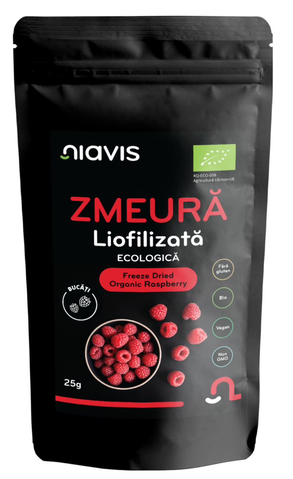 Zmeura Liofilizata Bucati Ecologica/BIO 25g