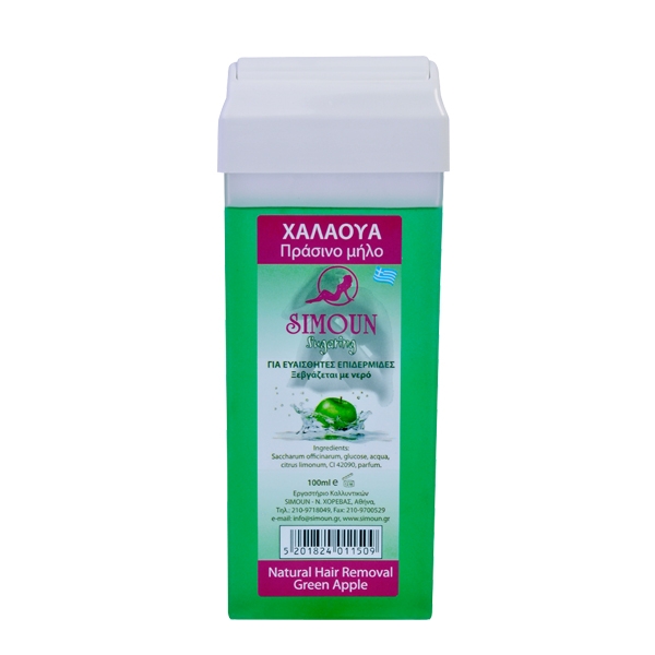 Roll-on ceara naturala de zahar pentru epilat - aroma mar verde