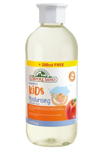 Sampon cu extract de piersica pentru copii